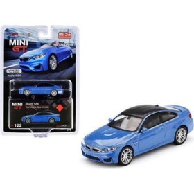 Resim Mini Gt BMW M4 (F82) Mavi Metalik 1:64 Model Araba 