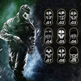 Resim MEROMIBE 1 adet Ghost Skull Balaclava Yüz Maskesi - Sıcak Sporlar, Cadılar Bayramı Kostümü ve Açık Hava Aktiviteleri için Nefes Alabilen, Rüzgar Geçirmez Tam Yüz Kapak, Erkekler ve Kadınlar için Ayarlanabilir Uyum, Sıcak Sporlar için Ayarlanabilir Uyum 
