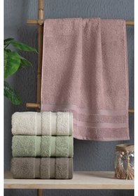 Resim Sinerjim Jakarlı 4 Lü 50x90 El Havlusu Nori Çok Renkli 