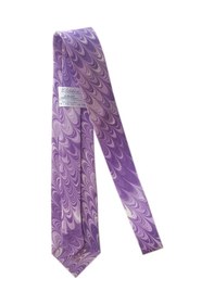 Resim Elifebru Exclusive Handicrafts Ebru Sanatı El Yapımı Eflatun Mürdüm Mor İpek Kravat Ikr 151 Çok Renkli 