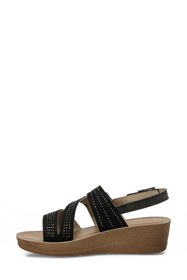 Resim Polaris 409037.Z Siyah Kadın Comfort Sandalet 