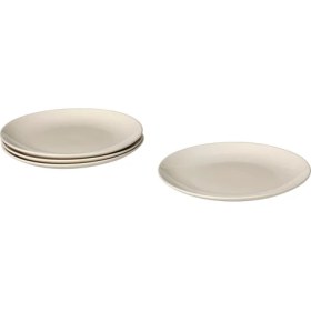 Resim IKEA Stoneware Yuvarlak Tabak Seti Parlak Bej Renk 26 cm 4 Adet 