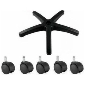 Resim Ofis Koltuğu Ayağı Yıldız Ayak 5 Tekerli 