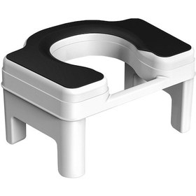 Resim Suntek Tuvalet Taburesi Taşınabilir Kaymaz 18,5cm-beyaz-siyah 