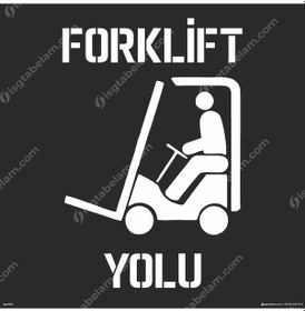 Resim Forklift Yolu Boyama Şablonu 