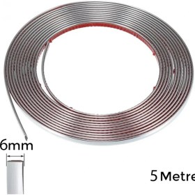 Resim Yapiskanli Nikelaj Serit Bant Cita 6mm 3 Metre Krom 
