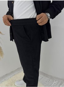 Resim La Boum Kadife Gömlek Pantalon İkili Takım - Rahat Kesim Gri 