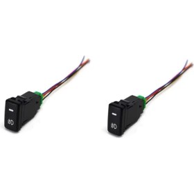 Resim Serfhyff 2 Pcs Otomatik Retrofit Switch Su Geçirmez Toyota Lexus Beyaz Işık Için 4 Hat Sis Lambası Anahtarı (Yurt Dışından) 