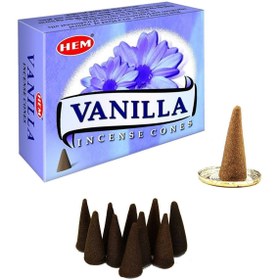 Resim Main Collectibles Hem Vanilla Vanilya Ağacı Kokulu Tütsü Koni Konik Tütsü 10 Tane 