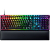 Resim Razer Huntsman V2 (Mor Anahtar) - Sıfıra Yakın Giriş Gecikmeli Optik Oyun Klavyesi (Tıklamalı Optik Anahtarlar, PBT Tuş Başlıkları, Ergonomik Bilek Dayanağı) US Düzeni | Siyah 