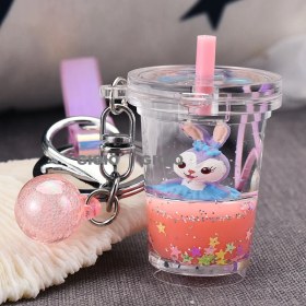 Resim Silver1 Miffy Tavşan Bebek Anahtarlık Kolye Kadın Zarif Diy Boncuklu Çift Anahtarlık Kitap Çantası Çekicilik (Yurt Dışından) 