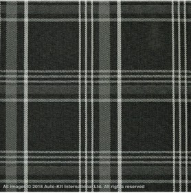 Resim Gülkan Ticaret Ekose Desenli Siyah-gri Oto Döşeme Kumaşı 