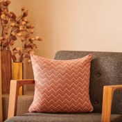Resim Nuvomon Zigzag Tarçın Kırlent - 45x45 cm 