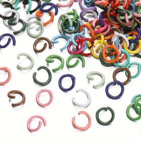 Resim 50 adet Renkli Açık Halka Bağlantı Halkaları - 1.2x10mm Demir O-Halkaları DIY Anahtarlıkları, Anahtarlık Aksesuarları ve Asma Halkaları için, Çeşitli Renkler (Pembe, Mavi, Yeşil, Sarı, Turuncu, Mor, Beyaz, Siyah, Kahverengi, Bej, Açık Mavi, Koyu Mavi, Gri, Gri) - Dayanıklı ve Şık El Sanatları, Takı Yapımı ve Anahtarlık Düzenleme, Anahtarlık Aksesuarları, El Sanatları Malzemeleri, Canlı Anahtarlık Halkaları, Dayanıklı Anahtarlık Halkaları, Profil Bağlantı, Plastik Kumaş Halkası, Alfabelik Plast 