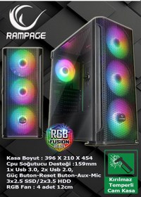 Resim Warbox Mask i3-9100 16 GB 256 GB SSD 250 GB HDD 4 GB GT740 W10P Masaüstü Oyuncu Bilgisayarı 