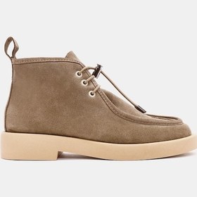 Resim Baley Kadın Taba Gerçek Deri Bot Taba 