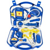 Resim Oyuncak Sevimli Doktor Çantası Seti 14 Parça Mavi 
