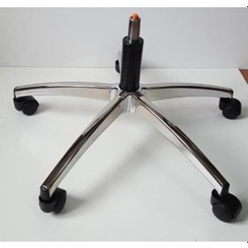 Resim Kamusalmarket Oyuncu Koltuğu Krom Yıldız Ayak Siyah Pistonlu Çap 70 Cm 