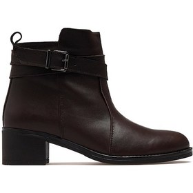 Resim Mammamia Kadın Hakiki Deri Topuklu Günlük Bot 25k D25kb-1670 Z Kahve Kahve 