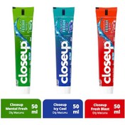Resim Close Up Diş Macunu Fresh Blast 50 ML + Close Up Diş Macunu Icy Cool 50 ML + Close Up Diş Macunu Menthol Fresh 50 ML 