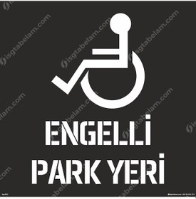 Resim Engelli Park Yeri Boyama Şablonu 