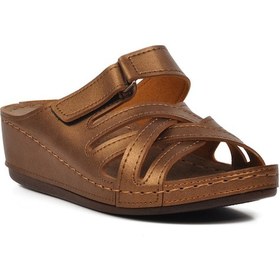 Resim Aspor Bakır Kahve Kadın Terlik Çok Renkli 