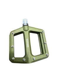 Resim Briviga Plastik Çivili Platform Bisiklet Pedalı Haki Yeşil 1du+1 Kapalı Rulman 108x103x27mm 