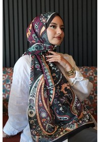 Resim Afvente Damla Motif Desen Bordo Soft Pamuk Şal Çok Renkli 