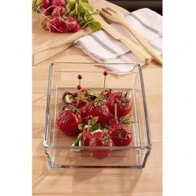 Resim Karokstore Borcam Premium Dikdörtgen Tepsi, 20 cm x 29 Cm, Şeffaf, 2.5 Litre 