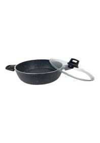 Resim Eda Zk-024 Zetra 28 Cm Granit Basık Tencere Gri 