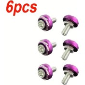 Resim Hightower Mor Renkli Pullu 6 Adet M6 20 Mat Alüminyum Vida - Motosiklet Aksesuarları 