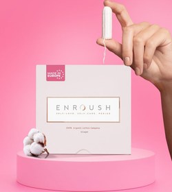 Resim Enroush %100 organik pamuklu tampon | 16 adet süper 