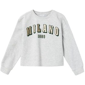 Resim Name It Gri Çocuk Sweet T-shirt 13232445 Ag.melanj 