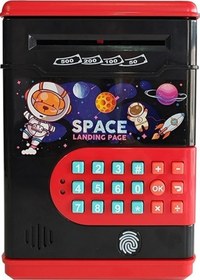 Resim Rogfer 13.5 X 12.3 X 19.5 Cm Uzay Astronot Parmak İzi Tasarruf Kavanoz Çocuk Müzikal Şifre Para Bankası Oyuncaklar Siyah 