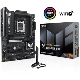 Resim Asus Tuf Gamıng B850-Plus Wifi AMD B850 8000 MHz DDR5 Am5 ATX Anakart 