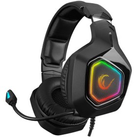 Resim Rm-K8 Hawker Siyah Usb 7.1 Version Rgb Ledli Gaming Oyuncu Mikrofonlu Kulaklık 