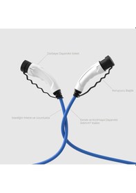 Resim Hims EMEF-22T2-MB-3 22kW Tip 2 Soketli Mavi 3m Elektrikli Araç Şarj KablosuHims EMEF-22T2-MB-3 22kW Tip 2 Soketli Mavi 3m Elektrikli Araç Şarj Kablosu 