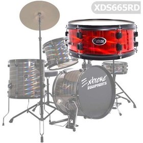 Resim Bateri Davul Seti Metalik Kırmızı Xds665rd 