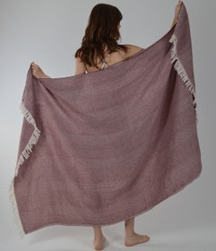 Resim Bordo Müslin Peştemal 