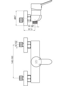 Resim İris Duş Bataryası Krom Mdb130 Gpd 