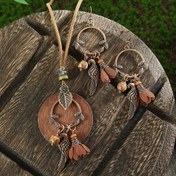 Resim 3 Parça Retro Etnik Tarz Kadın Takı Seti: Katmanlı Kolye ve Bohem Detaylı Sallantılı Küpeler - Günlük Kullanım İçin Şık ve Ferah Stil, Sokak Giyimi ve Seyahat Hediyesi için Mükemmel 