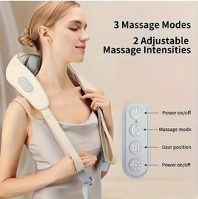 Resim LTG Nova Şarjlı Ovmalı Isıtmalı Boyun Sırt-Bel Omuz Bacak Cihazı İnsan Eli Yoğurma Hissi Veren Masaj 