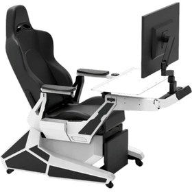 Resim Twisted Minds EASEPOD PRO RGB ELEKTRİKLİ DERİ DÖŞEME ÇELİK PROFESYONEL GAMING SIMULATOR 