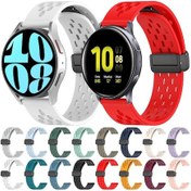 Resim Sones Samsung Galaxy Uyumlu Watch Aktif 2 44mm 20mm Katlanır Manyetik Toka Silikon Watch Band 