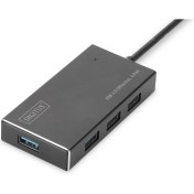 Resim Digitus 4 Port USB 3.0 Hub, 5V/2A güç adaptörü dahil, alüminyum 