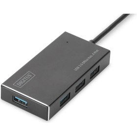 Resim Digitus 4 Port USB 3.0 Hub, 5V/2A güç adaptörü dahil, alüminyum 