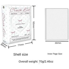 Resim 3 İnç Mini Kart Albümü Pvc Kartpostal Kitabı Sevimli Fotoğraf Kartı Binderı 