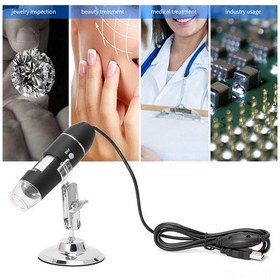 Resim Vkemall Usb 2.0 El Tipi 1600x Mikroskop - Endüstriyel Görüntüleme, Dijital Büyüteç, Manuel Odaklama, 8 Led Işığı İle Denetim Cihazı 