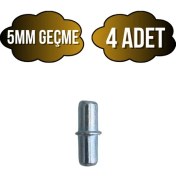 Resim Metal Çift Taraflı 5mm Geçme Raf Pimi Dolap Raf Altı Pimi(5mm)(Metal) 