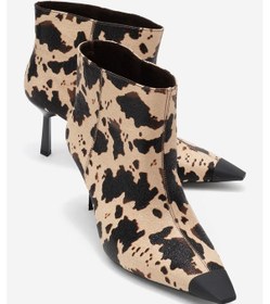 Resim Luvi Shoes Rassel Bej Desenli Mat Burunlu Kadın İnce Topuklu Bot Bej 